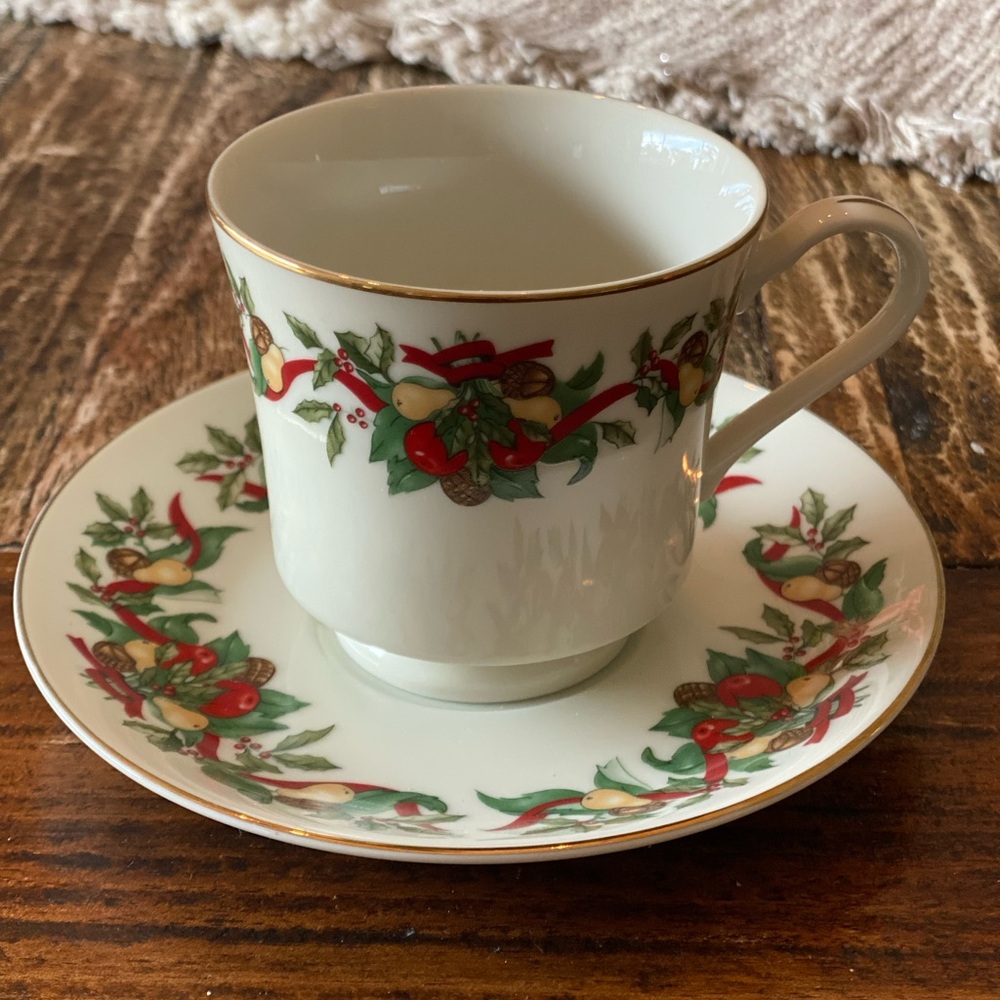 AMC Christmas Bounty Cup & Saucer